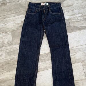 Levis 505 Blue Jeans Boys 14 Reg 27x27 Dark Wash Denim Great Condition
